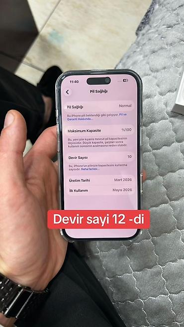 tv box s: IPhone 17 Pro, 256 GB, Mavi, Zəmanət, Simsiz şarj, Face ID — 2