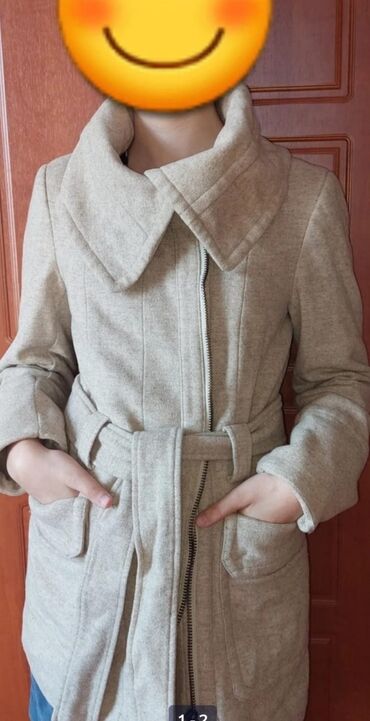 palto modelleri: Palto Zara, S (EU 36), M (EU 38), rəng - Bej