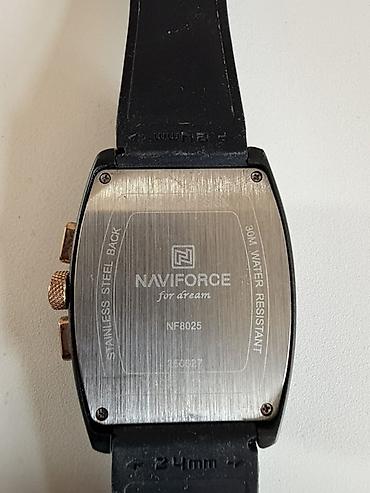 poladan qolbag: Naviforce NF8025 kişi qol saatı - Korpus: düzbucaqlı dizayn, qara — 3