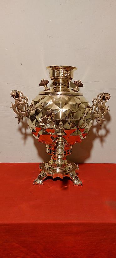 samovar almaq: 2022-ci ilin Tula istehsali samavar 8-litrlikdir, materiali; mis ve — 9