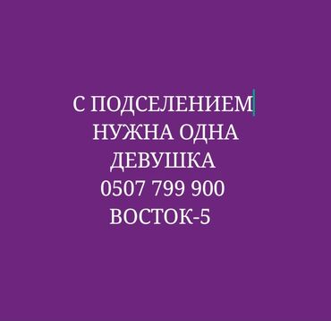 одна ком квартира: 1 бөлмө, Менчик ээси, Чогуу жашоо менен, Толугу менен эмереги бар