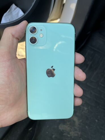 аккумулятор для айфона: IPhone 11, Б/у, 64 ГБ, Зеленый, Защитное стекло, Чехол, 71 %