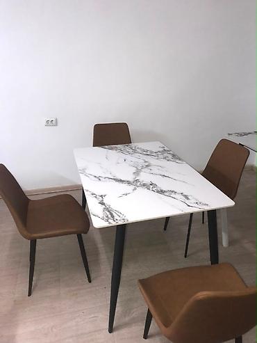 study table: Обеденные наборы со столом из керамогранита - Столешница — 9