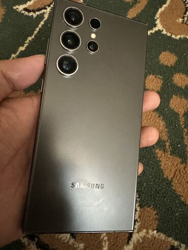 петличные микрофоны: Samsung Galaxy S24 Ultra, Б/у, 256 ГБ, цвет - Черный, 1 SIM, eSIM