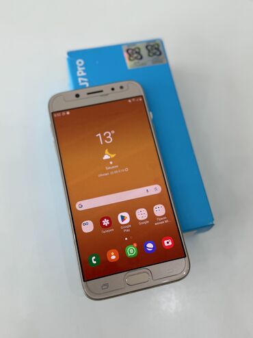 samsung s22 ultra в рассрочку: Samsung Galaxy J7 Prime, Б/у, 32 ГБ, цвет - Золотой, 1 SIM, 2 SIM