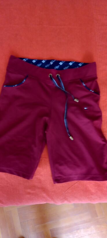 futrovane pantalone: S (EU 36), Cotton, color - Burgundy