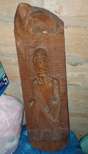 сундук из дерева ручная работа: Статуэтка украшение для дома Примерно 50 см. Чистое дерево,ручная