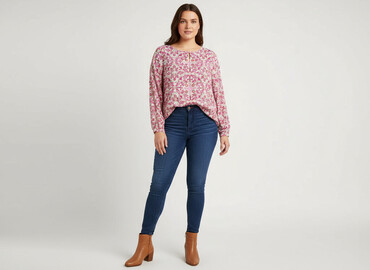 bluzki z dużym dekoltem plus size: Milano, Жіноча блуза, розмір XL