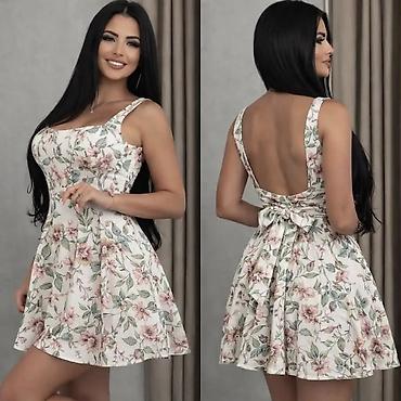 pull and bear patike: Letnja ženska haljina na bretele sa floralnim printom - Kroj — 2