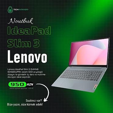 lenovo ideapad slim 3: Yeni Lenovo IdeaPad, 15.6 ", AMD Ryzen 5, 512 GB, Pulsuz çatdırılma — 1