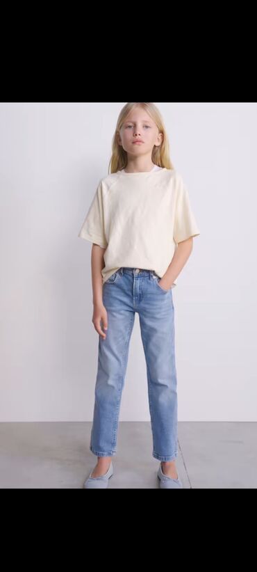 kids dres: Zara flaree jeans şalvar 13 - 14 yaş Yenidir geyinilməyib. Razmeri