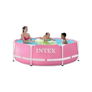 dormeo jastucnice: Intex bazen Pink Metal Frame 244×76 cm (šifra: 28290-90) - Okrugli — 2