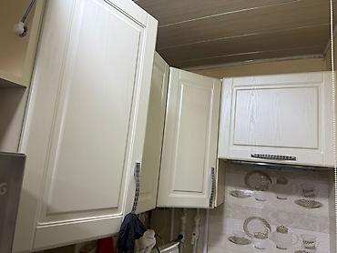 mdf divar panelleri: Mətbəx üçün asma dolablar dəsti - Rəng: krem/şampan ağ - Material — 4