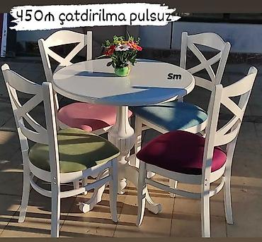 Masa və oturacaq dəstləri: Mətbəx üçün, Yeni, Açılmayan, Dördbucaq masa, 4 stul — 14