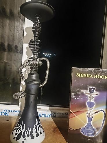 дождевик купить в баку: Şişa nərgilə seti - Dizayn: Alov naxışlı, qara-ağ şüşə kolba; metal — 1