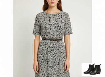 hm plus size sukienki: H&M, Sukienka damska, rozmiar M