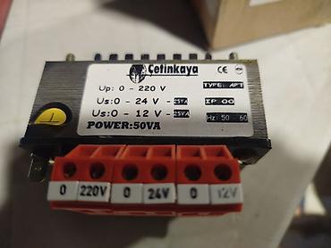 Transformatorlar: Çetinkaya Trafo CR 2601 – Giriş 220V, Çıxış 24V/12V, 50VA Texniki — 2
