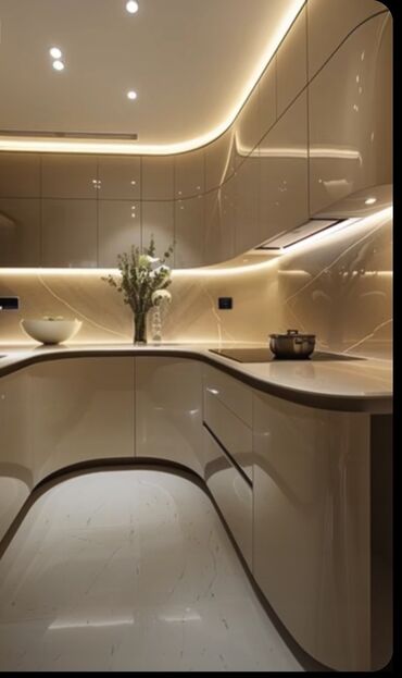 Sifarişlə mətbəx mebeli: Sifarişlə mətbəx dəsti, Özü çəkən petlələr, Mat laminat, Kredit var, Pulsuz çatdırılma, Rayonlara çatdırılma — 6