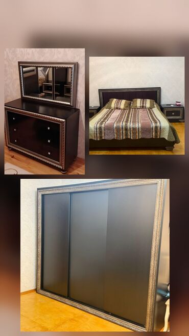 куплю кровать бу: Двуспальная кровать, Шкаф, Трюмо, 2 тумбы, Б/у