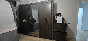 бу спальная: Спальный гарнитур, Б/у, Двуспальная кровать, Турция, Дерево, Самовывоз, цвет - Коричневый — 1