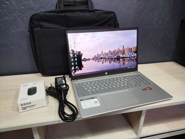 ноутбуки в кыргызстане: Ноутбук, HP, 8 ГБ ОЭТ, AMD Ryzen 5, 15.6 ", Жумуш, окуу үчүн, эс тутум SSD