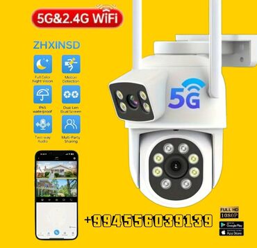 ip kamera satisi: Wifi Camera 8mp Ultra HD Simsiz İkili Lens Təhlükəsizlik Kamerası -