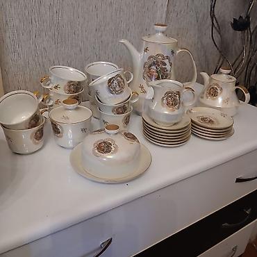 Çay dəsti, rəng - Ağ, Farfor
