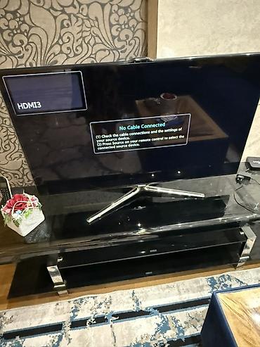 tesla tv: Samsung LED televizor, diaqonal təxminən 46–50”. Qara, nazik çərçivəli — 2