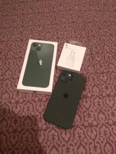 iphone 13 ucuz: IPhone 13, 128 GB, Yaşıl, Simsiz şarj, Face ID, Sənədlərlə