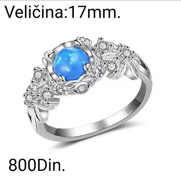 breitling sat cena: Posrebren prsten sa plavim opalom i bogatim floralnim ukrasima,sa — 1