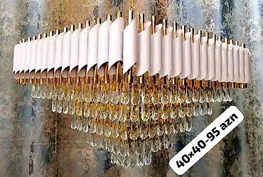 çiraq: Çılçıraq, 10 və daha çox lampa, Xrustal — 7