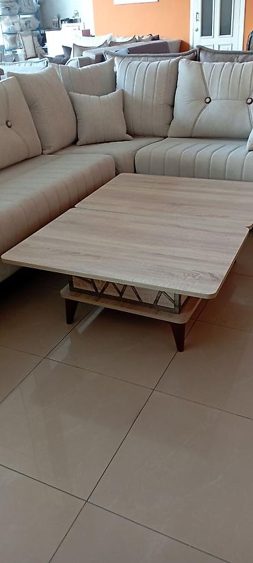 taxta mozaikalar: Qaldırılan üstlü, transformasiya olunan qəhvə masası - Material: açıq — 4