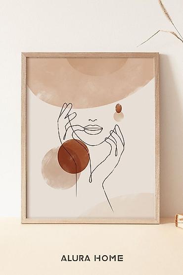 divar dekorları: Minimalist divar posteri – xətt sənəti kolleksiyası, sifariş üçün zəng — 2