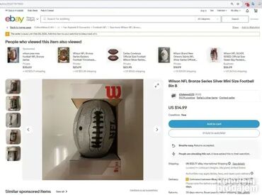 Ostali proizvodi za sport i razonodu: Wilson Junior Size NFL Football; NFL Bronze Series; NOVO — 2