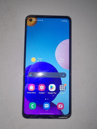 компьютерные мыши estone: Samsung Galaxy A21S, Колдонулган, 32 ГБ, түсү - Кара, 2 SIM
