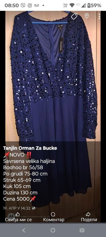 Topovi: Pretty Woman, 5XL (EU 50), Cvetni, bоја - Crna — 11