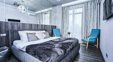 Посуточная аренда квартир: 2 комнаты, Кондиционер, Душевая кабина, Постельное белье — 2