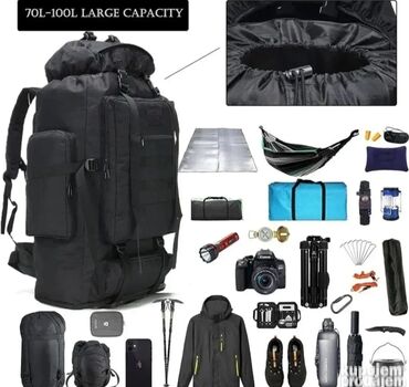 Sportske torbe i rančevi: Takticki Ranac Army Ranac Veliki 70L Crni Cena 2590din Veliki — 10