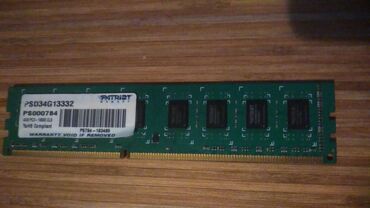 Operativ yaddaş (RAM): Operativ yaddaş (RAM) Patriot Memory, 4 GB, 1333 Mhz, DDR3, PC üçün