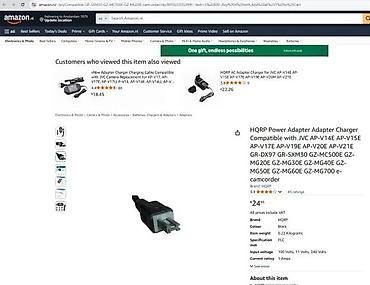 Punjači za kamere: JVC AC adapter punjač za kamkordere - Originalni JVC mrežni adapter - — 7