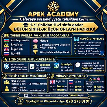 code academy qiymət: ​💎 APEX ACADEMY ​Gələcəyə yol keyfiyyətli təhsildən keçir! ​🌟 1-ci — 1