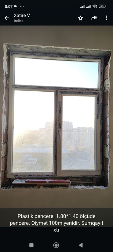 ikinci el qapi pencere: Одностворчатое Пластиковое окно