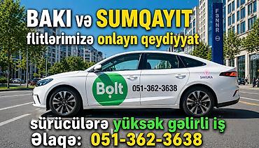 bolt parkları: Taksi sürücüsü tələb olunur, Nəqliyyat təmin edilir, Həftəlik ödəniş, 1-2 illik təcrübə — 2