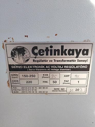 acar seti: Çetinkaya Servo Elektronika AC Gərginlik Regulyatoru - Model: Servo — 3