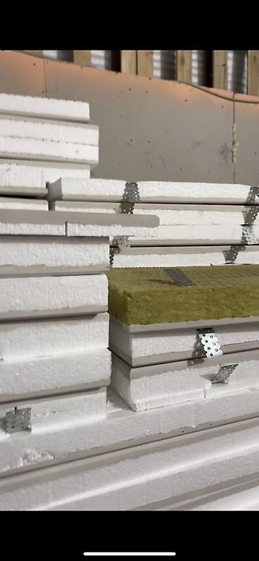 Сэндвич-панели изоляционные: __________________________ Белый мрамор Утеплитель: | 2 см = 1350 — 4