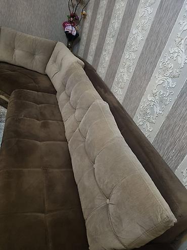 Divan və kreslo dəstləri: Künc divan dəsti - Forma: L-şəkilli/künc konstruksiya, geniş oturma — 7