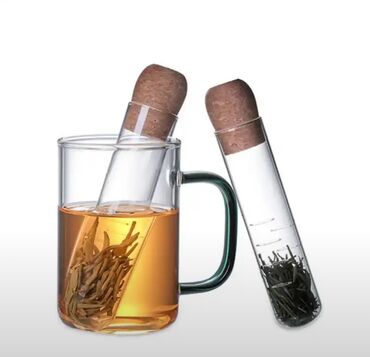 титан для чай: Чайный фильтр, сито, стеклянная трубка креативная для специй, трав