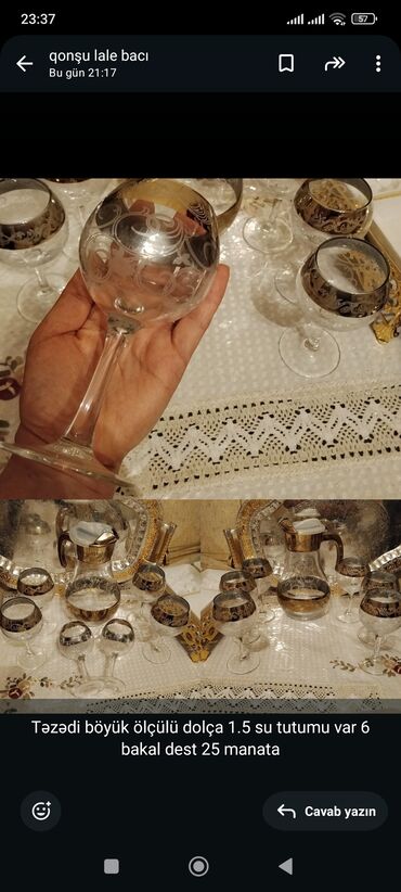 Digər dəstlər və servizlər: Mətbəx və süfrə üçün dəstlər 1) Süfrə bıçaq–qaşıq–çəngəl dəsti - — 8