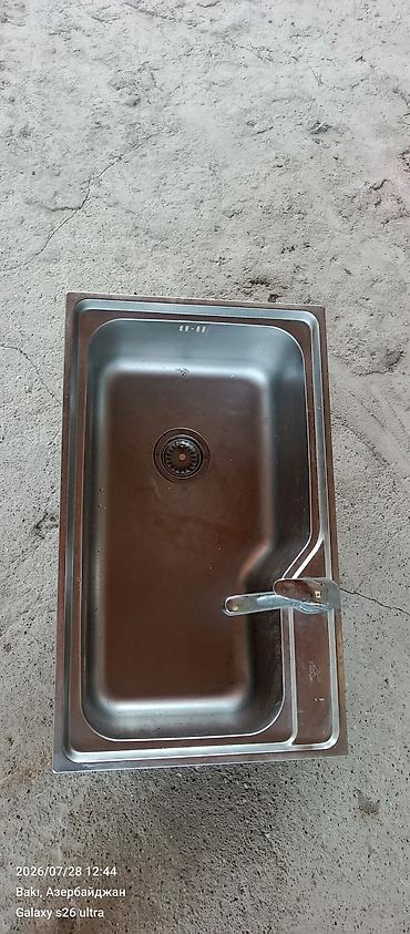 Mətbəx çanaqları: Mətbəx üçün paslanmayan poladdan birgözlü lavabo və qarışdırıcı kran — 2