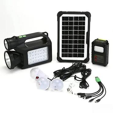 forma ideale za terasu: SOLARNI SISTEM SA 3 SIJALICE LAMPA I PUNJAČ GD-C10 | Idealan sistem — 1